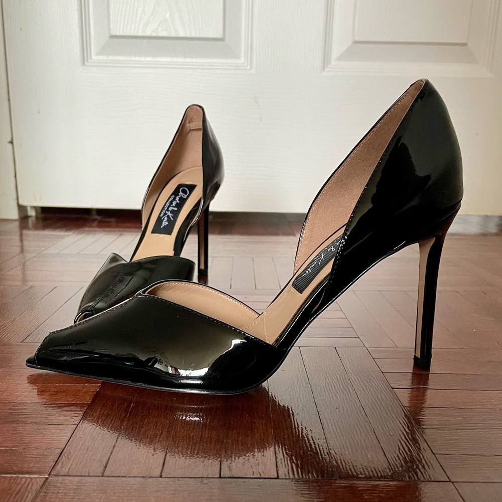 NWOT Charles & Keith black patent stilettos - Picture 1 of 9